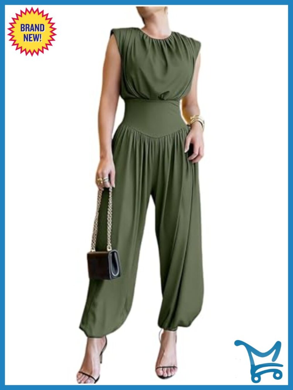 Sleeveless High Slit Jumpsuit Dressy One Piece Casual Overalls